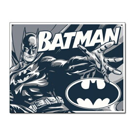 【ブリキ看板】【バットマン】BATMAN レトロ調 モノクロ 看板 32cm×41cm【映画 DCコミック インテリア 雑貨 ガレージ 壁掛け】