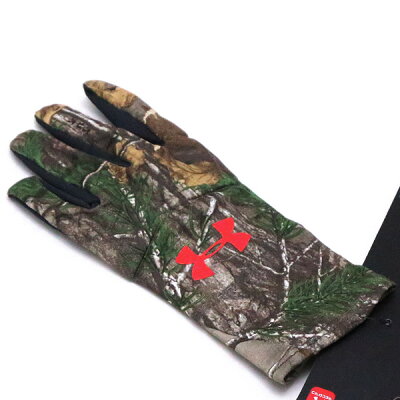 【アンダーアーマー】【手袋】リアルツリーエクストラカモフラージュ柄グローブレディースLサイズ【UNDERARMOURREALTREE防寒カモ柄迷彩防臭】