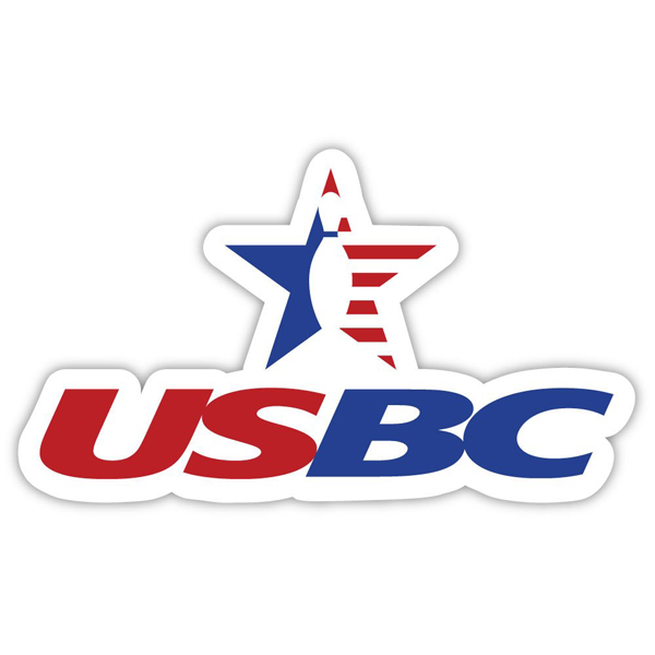 アメリカンなカラーリングのステッカー ステッカー シール USBC US Bowling Congress ロゴ デカール ビニール サイン 小物 約7.5cm×約12.5cm 売却 メーカー在庫限り品 スポーツ 雑貨 ボウリング アメリカ