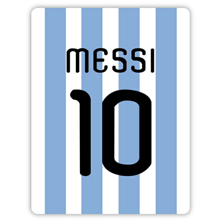 楽天市場 ステッカー シール Messi 10 サッカー アルゼンチン代表 メッシ背番号 デカール 約12 5cm 約10cm スポーツ 雑貨 小物 サイン カーステッカー Mancave マンケイブ