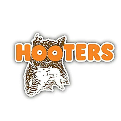 HOOTERSフーターズロゴステッカー約7.5cm×約11.5cm■シールデカールアメリカンダイニングスポーツバーパーティ