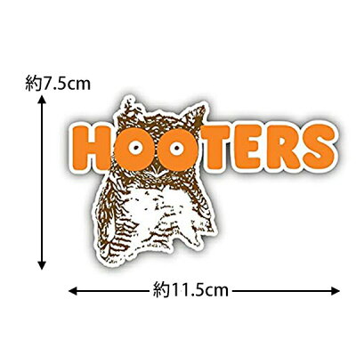 HOOTERSフーターズロゴステッカー約7.5cm×約11.5cm■シールデカールアメリカンダイニングスポーツバーパーティ