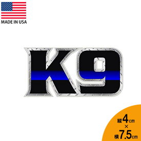 K9 アメリカ 警察犬 ロゴ ステッカー 約4cm×約7.5cm アメリカ製 ■ シール デカール