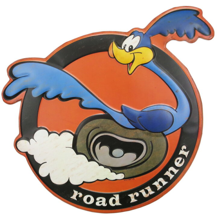 楽天市場】ロードランナー ROAD RUNNER エンボス メタルサイン 縦35cm 