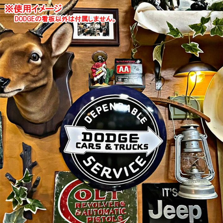 楽天市場】メタルサイン DODGE オフィシャル ロゴ ドーム型 立体看板 
