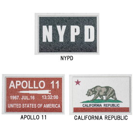 浮き出る DIY 壁紙シール デコ・ステッカー "NYPD" "APOLLO 11" "CALIFORNIA REPUBLIC" 縦10cm×横15.5cm ■ インテリア 店舗 ガレージ サインプレート