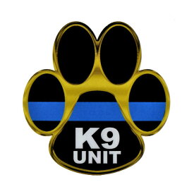 ステッカー "K9" 警察犬 足跡型 デカール 10cm×9.5cm ■ アメリカ 犬 肉球 雑貨 小物 サイン カーステッカー シール