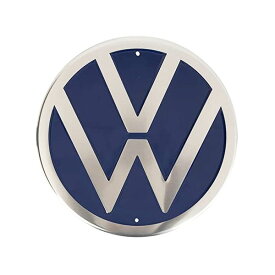エンボス メタルサイン フォルクスワーゲン ラウンド 直径30cm ■ VOLKSWAGEN VW ワーゲン ロゴ 車 丸形 ブリキ看板 ディスプレイ インテリア 店舗 ガレージ