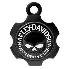 ハーレーダビッドソン ガーディアンベル アクセル ウィリーGスカル ライドベル ブラック ■ Harley Davidson スカル バイク バイカー カー用品 ガイコツ 鈴