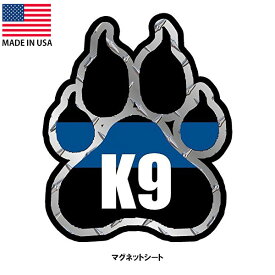 マグネット K9 アメリカ 警察犬 足跡 縦7.5cm×横6cm アメリカ製 ■ 磁石 犬 ドッグ 雑貨 小物 サイン 車