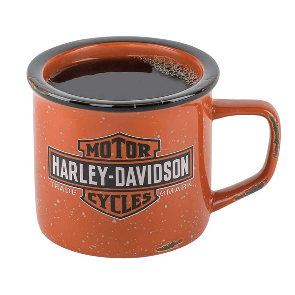 ハーレーダビッドソン バー&シールド マグカップ セラミック製 400ml ■ Harley-Davidson コップ ヴィンテージ風 アウトドア