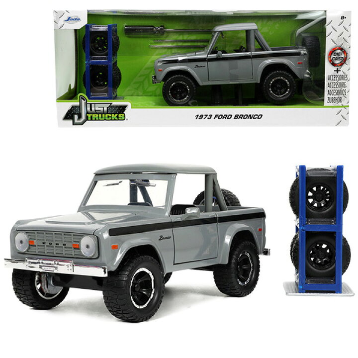 楽天市場】JADATOYS ミニカー 1973 FORD BRONCO JUST TRUCKS with Rack 