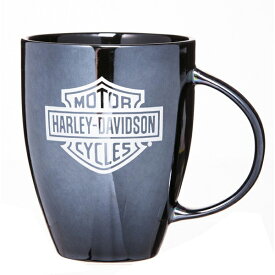 【インテリア・雑貨】ハーレーダビットソン バー&シールドロゴ セラミック コーヒーマグ【Harley-Davidson】【メタルブラック】
