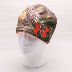 【ニット帽】UNDER ARMOUR (アンダーアーマー) メンズ リバーシブルニット帽（ニットキャップ） フリースビーニー リアルツリー柄【防寒】