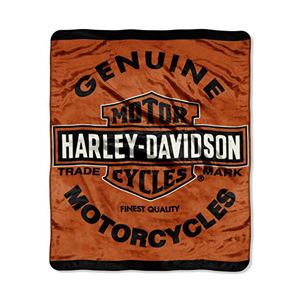 【Harley-Davidson】 ハーレーダビッドソン バー&シールド マイクロラッセルブランケット 【寝具 毛布 ひざ掛け】 152×117cm  | MANCAVE 【マンケイブ】