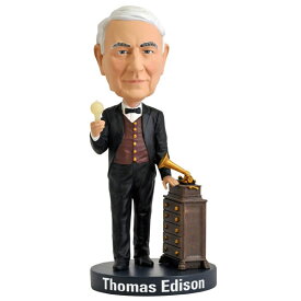 【在庫あり 即納】【ロイヤルボブルズ (Royal Bobbles)】トーマス・エジソン(Thomas Edison) ボビングヘッド【首振り人形・フィギュア】【インテリア・雑貨】