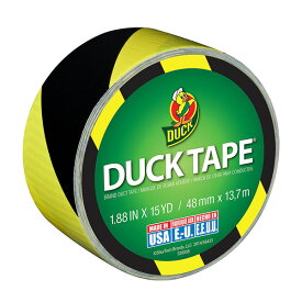 【万能テープ】ダックテープ（ダクトテープ）ブラック×イエロー ストライプ 48mm×13.7m【アメリカ製（Made in USA）】【DUCKTAPE】