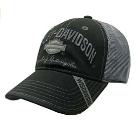 【ハーレーダビッドソン】 【帽子・キャップ】 メンズ ベースボールキャップ バー&シールド フリーサイズ ブラック×グレー【Harley-Davidson 帽子】