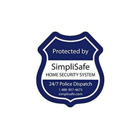 【ステッカー】SimpliSafe HOME SECURITY SYSTEM ウインドウ デカール 8cm×7cm【防犯 ホームセキュリティ 雑貨 シール】