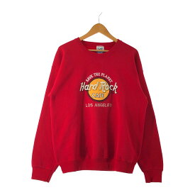 【中古】【メンズ】LEE HARD ROCK CAFE CREWNECK SWEAT VINTAGE リー ハードロックカフェ クルーネックスウェット プルオーバー ヴィンテージ サイズ：L カラー： 万代Net店