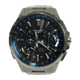 【中古】【メンズ】【付属品あり】CASIO カシオ OCEANUS フルメタルGPSハイブリッド電波ソーラー 腕時計 品番:0CW-G1000-1AJF 万代Net店