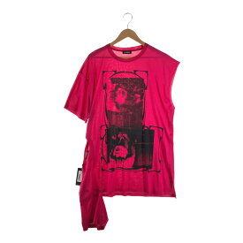 【中古】【メンズ】RAF SIMONS ラフシモンズ 19SS 191-132-19010-00033 OPEN SIDE T-SHIRT サイドオープン Tシャツ プリント 半袖Tシャツ サイズ：L 万代Net店