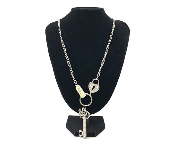 楽天市場 中古 メンズ レディース Guess Key Necklace ゲス ラインストーン ネックレス 鍵 王冠 シルバー アクセサリー サイズ チェーン全長約70cm カニカン部分からチャーム下部まで約43 5cm 幅約5mm カラー Silver 万代net店 万代net店