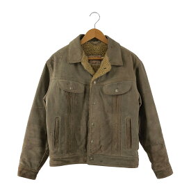 【中古】【メンズ】WESTERN Schott SUEDE JACKET Lot 1484 ウエスタン ショット 裏ボア スウェードジャケット アウター サイズ：38 カラー：ベージュ系 万代Net店