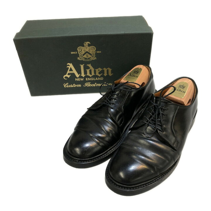 楽天市場 中古 メンズ Alden オールデン Unitedarrows ユナイテッドアローズ 9901 プレーン シューズ シェルコードバン 靴 サイズ 8d カラー ブラック 黒 万代net店 万代net店