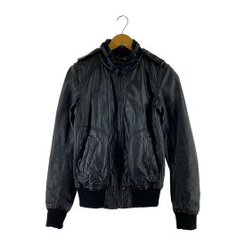 【中古】【メンズ】HYSTERIC GLAMOUR 06AW ピッグレザー シングルライダースジャケット 4LB-1281 ヒステリックグラマー アウター レザージャケット サイズ：S カラー：ブラッ 万代Net店