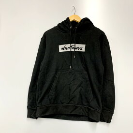 【中古】【メンズ】WILDTHINGS BOX REF HOODY WT19142N ワイルドシングス ロゴパーカープルオーバーパーカー スウェット トップス サイズ：S カラー：ブラック 万代Net店