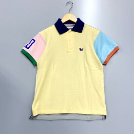 【中古】【メンズ】Pherrow's フェローズ ポロシャツ クレイジーパターン 半袖 トップス サイズ：38 カラー：イエロー系 万代Net店