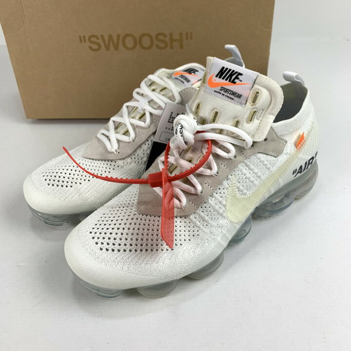 オフホワイト×ナイキ エアヴェイパーマックス ブラック 27cm 美中古  