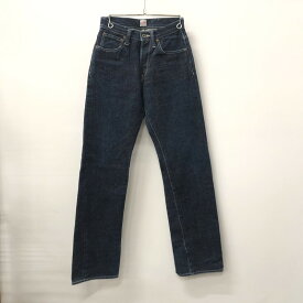 【中古】【メンズ】SAMURAI JEANS×UNIQUE JEAN STORE サムライジーンズ 蝦夷ジーンズ 100本限定 カモメステッチ レザーパッチ デニム ジーンズ サイズ：W28 カラー：インディゴ 紺 藍 万代Net店