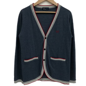 【中古】【メンズ】FRED PERRY フレッド ペリー 長袖 カーディガン サイズ：M カラー：GRAY 万代Net店