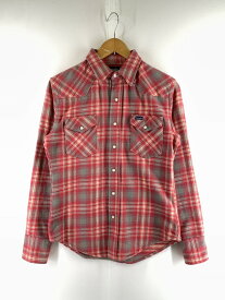 【中古】【メンズ】NHOOLYWOOD × WRANGLER LONG SLEEVE WESTERN CHECK SHIRT エヌハリウッド ラングラー 長袖 ウエスタン チェック ネルシャツ サイズ：S カラー：ピンク系 万代Net店