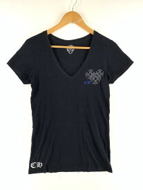 【中古】【メンズ】 CHROME HEARTS/CH PLUS V-NECK T-SHIRTS クロムハーツ Vネック プリントTシャツ ティーシャツ サイズ：S カラー：ブラック 万代Net店