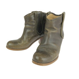 【中古】【レディース】MM Maison Martin Margiela SHORT BOOTS エムエムシックス メゾンマルタンマルジェラ ショートブーツ 靴 サイズ：36 カラー：ブラウン 万代Net店