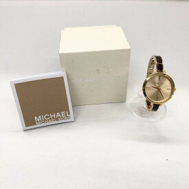【中古】【レディース】MICHAEL KORS MK-4341 マイケルコース ラウンドフェイス 腕時計 サイズ：ケース径約35mm 腕回り最大約17.5cm カラー：ゴールド/ブラウン 万代Net店