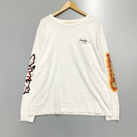 【中古】【メンズ】UNIFORM EXPERIMENT×FRAGMENT/UE-220006/DONDI WHITE L/S GRAFFITI WIDE TEE ユニフォームエクスペリメント フラグメント 長袖 トップス サイズ：4 カラー：ホワイト 万代Net店