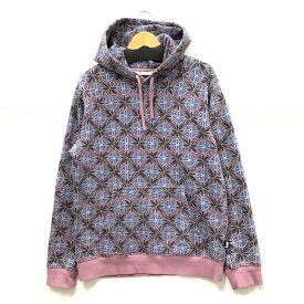 【中古】【メンズ】STUSSY ステューシー VINTAGE BURLY HOODIE ROSE 総柄 フーディー パーカー トップス アウター ブランド 古着 サイズ：M カラー：パープル ピンク 142-230718-gm-9-fuz 万代Net店