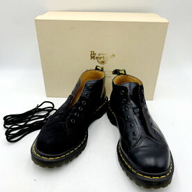 【中古】【メンズ】DR.MARTENS×ENGINEERED GARMENTS 23659 CHURCH LACE LOW BOOT SUEDE COMBO エンジニアードガーメンツ ドクターマーチン チャーチ ブーツ シューズ 靴 サイズ：UK6 カラー：ブラック 万代Net店