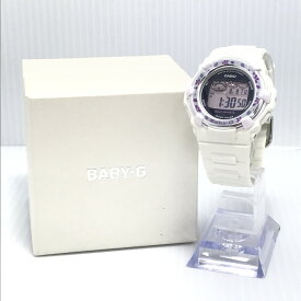 【中古】【レディース】CASIO BABY-G CHERRY BLOSSOM COLORS BGR-3000CBP-7JF TOUGHSOLAR G-SHOCK カシオ ベビーG チェリーブロッサムカラーズ ジーショック タフソーラー 腕時計 サイズ：ケース径 約40.9×40×12.9mm 腕回り 最大約18cm カラー：ホワイト 万代Net店