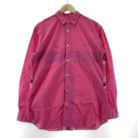 【中古】【メンズ】COMME des GARCONS SHIRT コムデギャルソン 長袖シャツ トップス アウター カジュアルシャツ ブランド 古着 サイズ：S カラー：ピンク 140-230825-nm-8-fuz 万代Net店