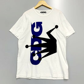 【中古】【メンズ】COMME des GARCONS×STUSSY SZ-T016 コムデギャルソン ステューシー ロゴプリント Tシャツ 半袖 カットソー トップス サイズ：XL カラー：ホワイト 万代Net店