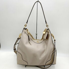 【中古】【レディース】COACH コーチ F46283 ミッドナイト エレヴェイテッド 2WAY ワンショルダー ショルダーバッグ サイズ：下記参照 カラー：グレーパープル 万代Net店