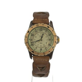 【中古】【メンズ】TIMEX SAFARI 395 LA CELL タイメックス サファリ クォーツ 腕時計 サイズ：ケース径 約33mm 腕回り 最大約20cm カラー：ブロンズ/ブラウン 万代Net店