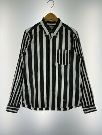 【中古】【メンズ】uniform experiment ユニフォームエクスペリメント UE-140041 COTTON STRIPE SHIRT コットン ストライプシャツ 長袖 サイズ：2 カラー：グレー/ホワイト 万代Net店