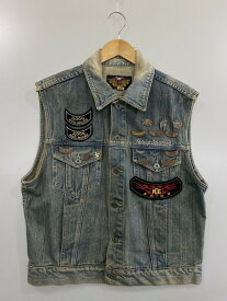 【中古】【メンズ】 HARLEY DAVIDSON CUSTOM DENIM VEST ハーレーダビッドソン カスタム デニムベスト サイズ：L カラー：インディゴ 万代Net店