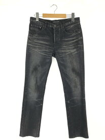 【中古】【メンズ】LOUNGE LIZARD 5-POCKET BLACK DENIM PANTS ラウンジリザード 5ポケット ブラック デニムパンツ ボトムス サイズ：1 万代Net店